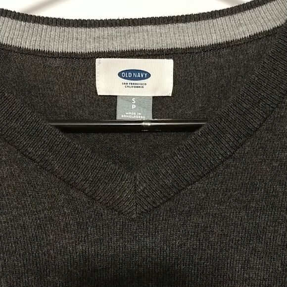 Old Navy charcoal gray v neck sweater Small - Picture 2 of 4